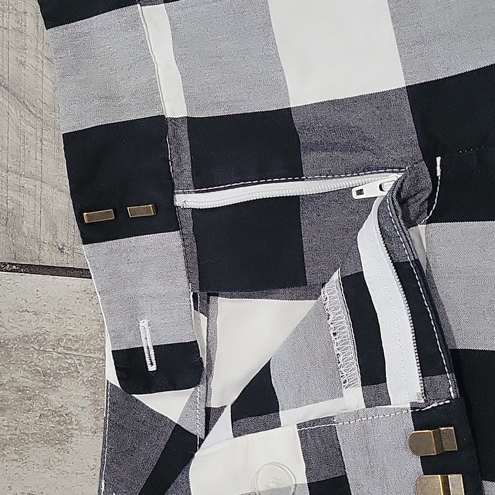 Loft Black & white checkerboard, dress shorts size 0 #34 - Picture 3 of 4